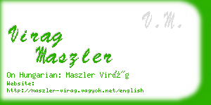 virag maszler business card